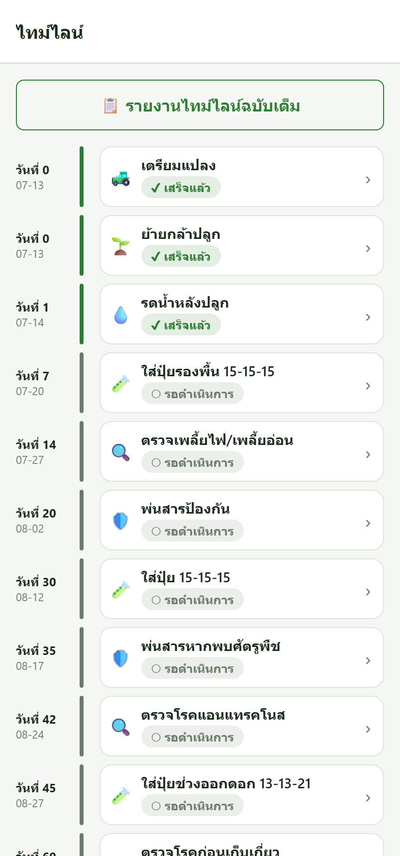 ไทม์ไลน์แปลง